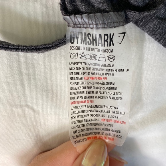 GYMSHARK Long Sleeve Ribbon Crop Top - Charcoal Marl - Large BRAND NEW - Picture 10 of 13